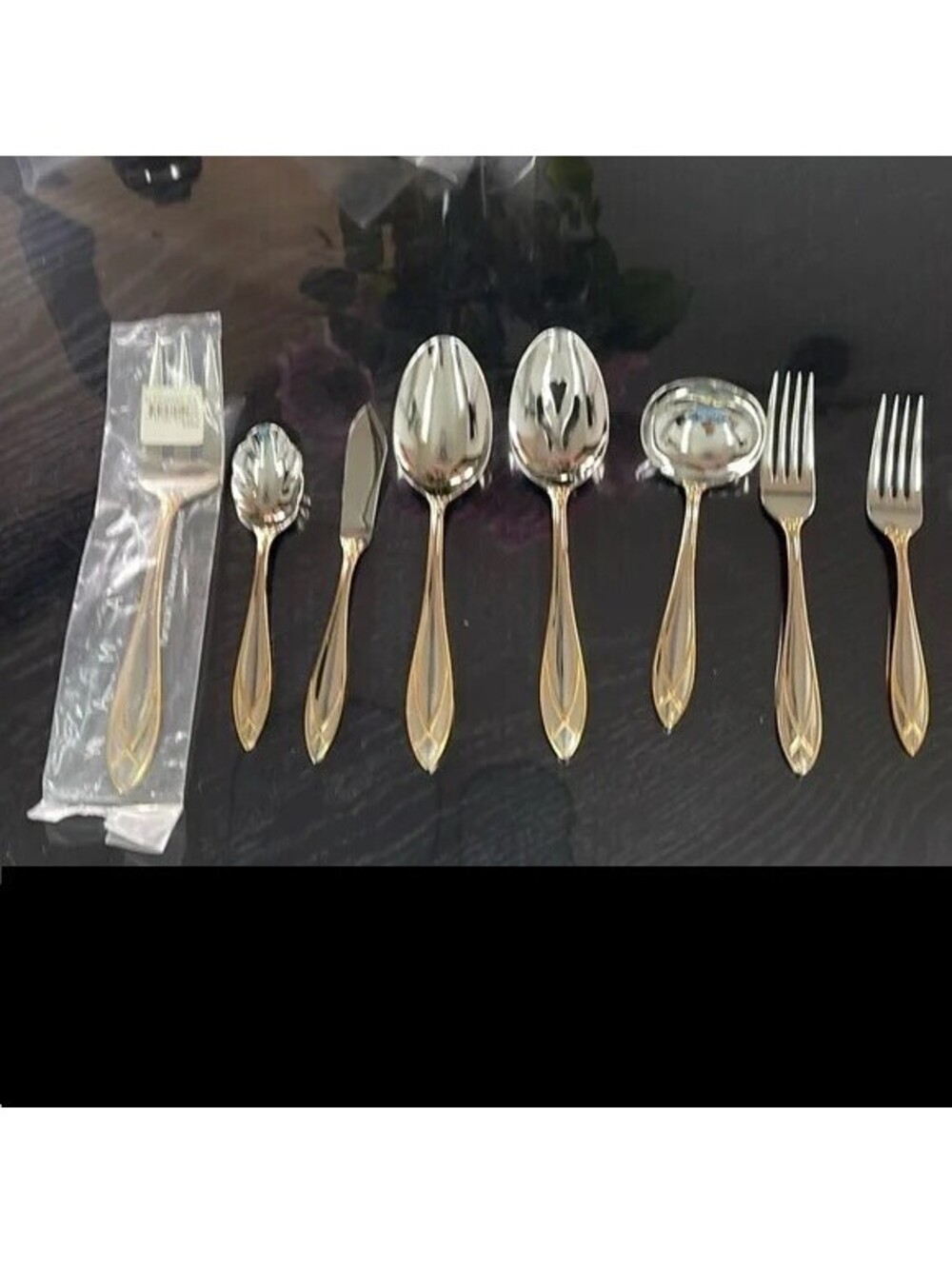 Yamazaki Alexandra Gold Accent Stainless Steel Flatware - Buyers Choice Dropdown
